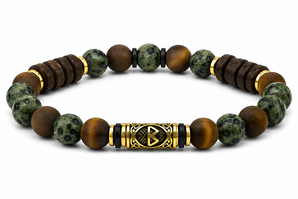 Herrenarmband Naturstein – GROVE | Tigerauge, Jaspis & Onyx