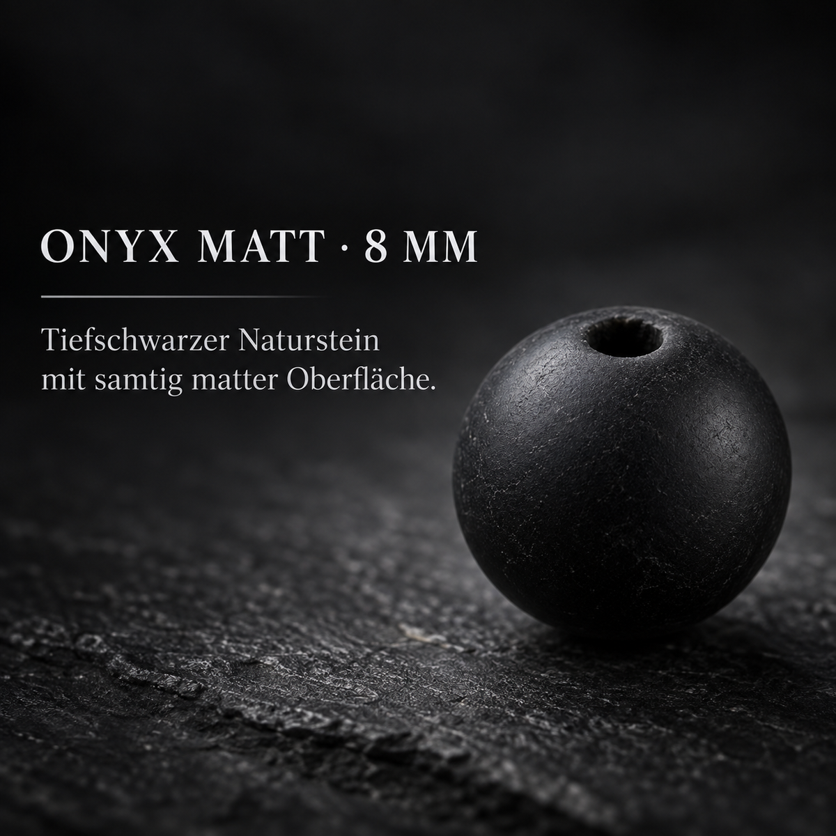 9-O'Clock Geburtsstein-Armband Onyx personalisiert – Herren – Vatertagsgeschenk