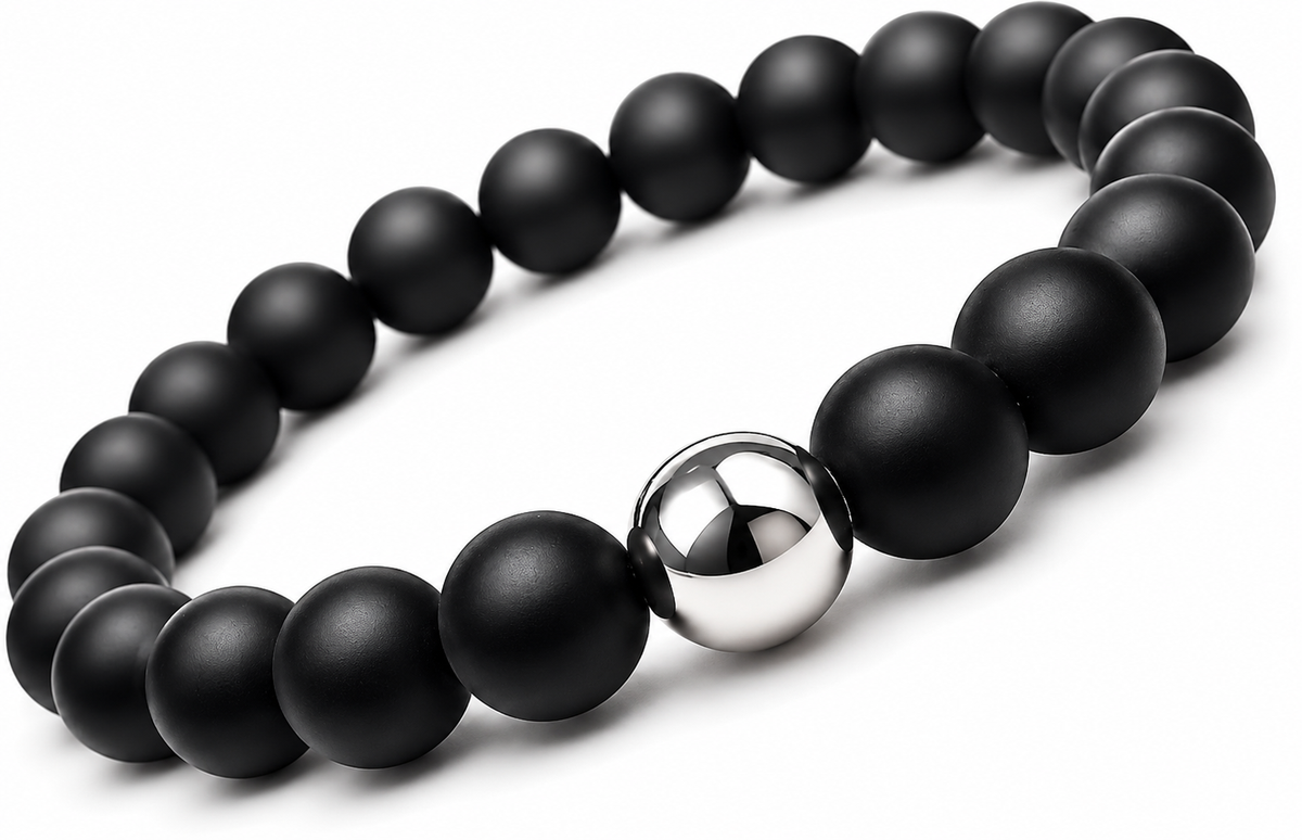 ECLIPSE – Herrenarmband Onyx Matt Schwarz | 9 O'Clock®